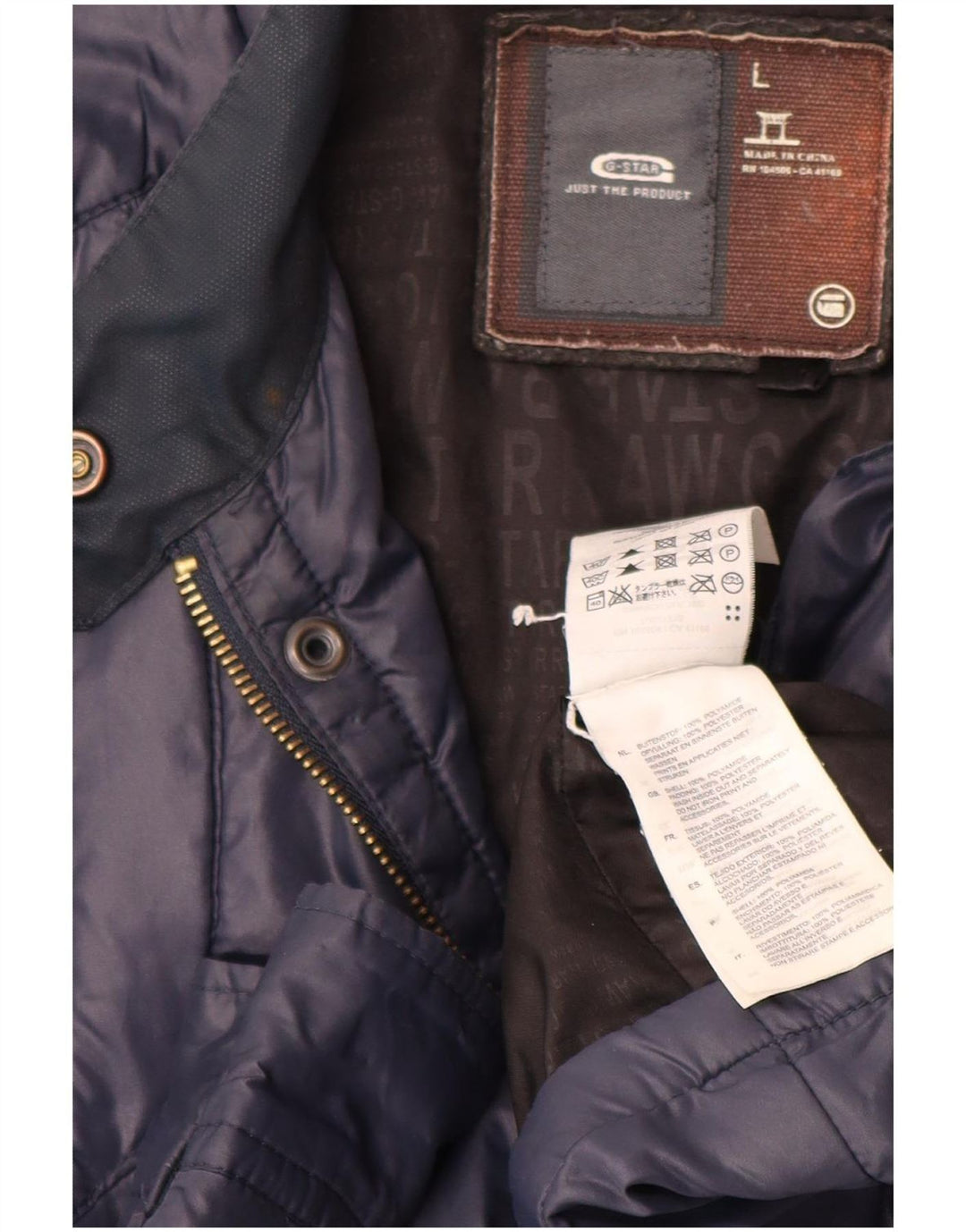 G-Star Veste matelassée pour homme UK 40 Large Bleu Marine Polyamide