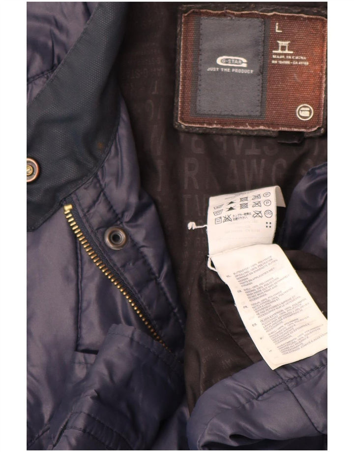 G-Star Veste matelassée pour homme UK 40 Large Bleu Marine Polyamide