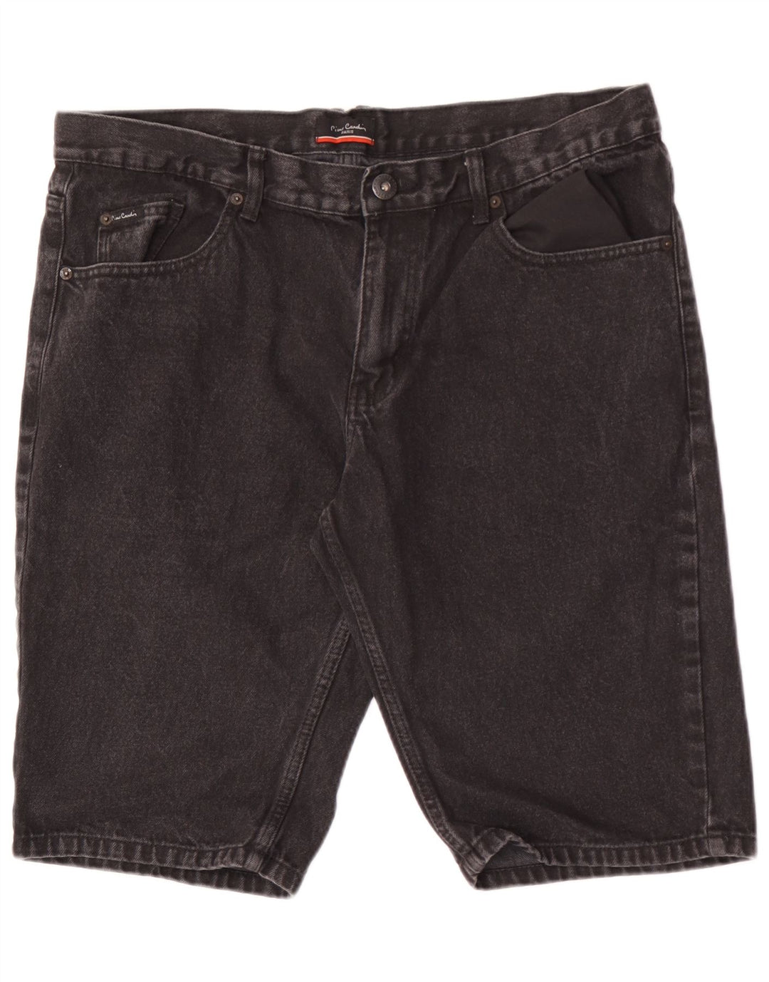 Pierre Cardin Short en jean pour homme W36 Grand coton noir