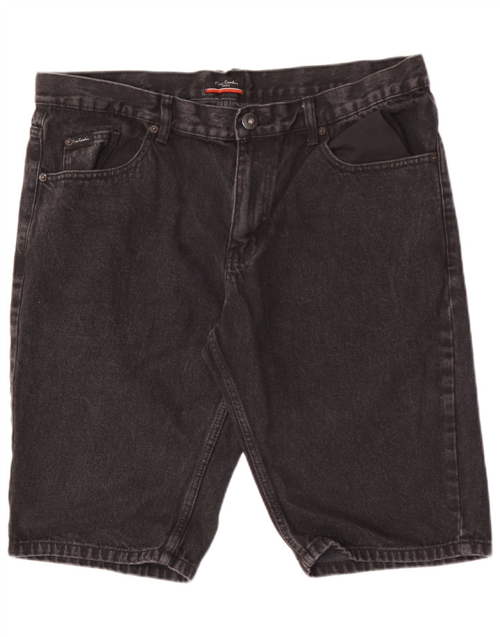Pierre Cardin Short en jean pour homme W36 Grand coton noir