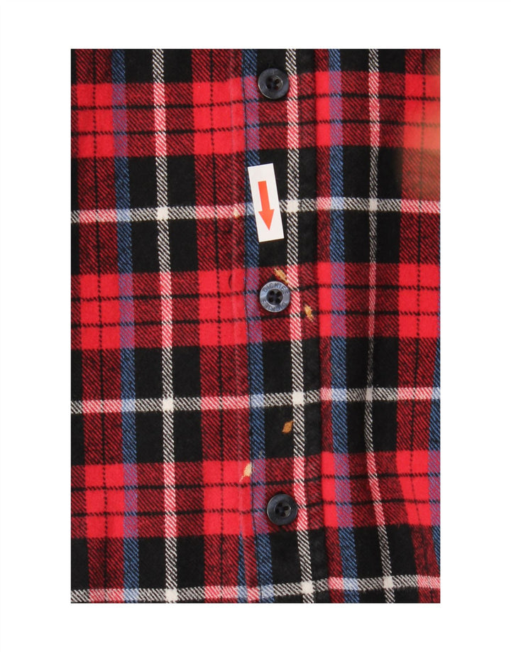 DICKIES Chemise Flanelle Homme Rouge Moyen Carreaux Coton