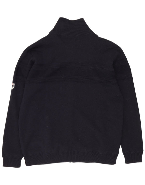 Navigare Mens Yachting Cardigan Pull Grand Bleu Marine Rayé