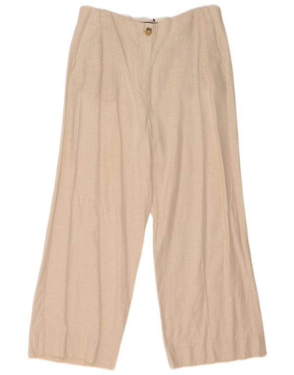 Marks & Spencer Pantalon chino taille haute pour femme UK 14 Large W34 L27 Off Wh