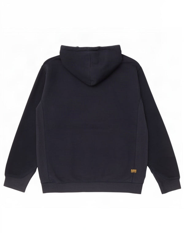 G-Star Pull à capuche pour homme en coton bleu marine Large