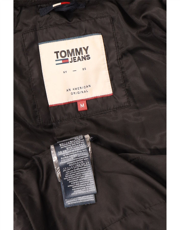 Tommy Hilfiger Veste matelassée à capuche pour femme UK 14 Medium Noir Polyester
