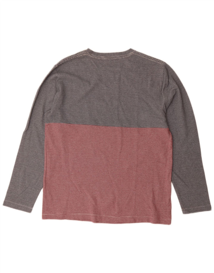 French Connection Haut à manches longues pour hommes en coton à fines rayures gris