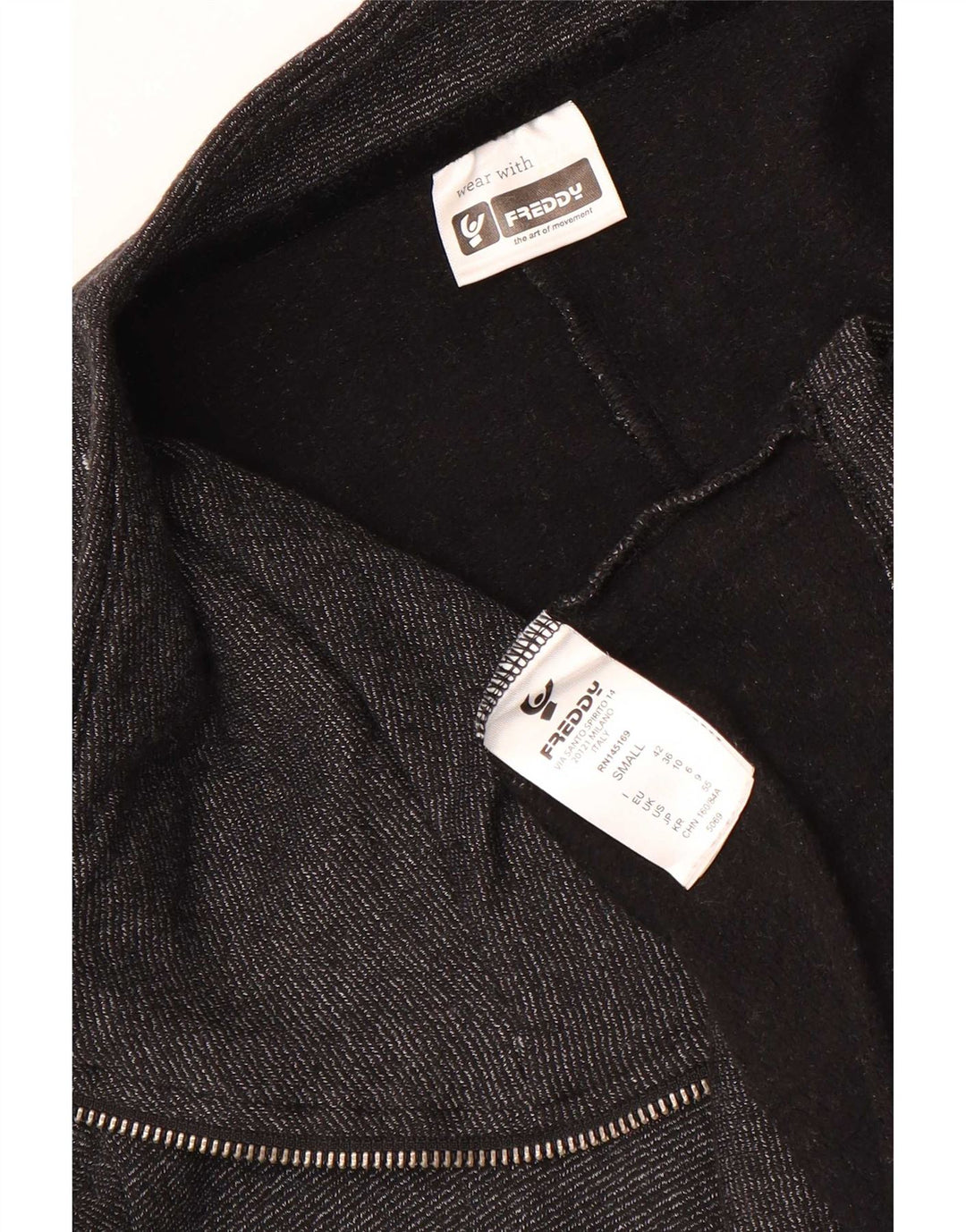 Freddy Veste de survêtement surdimensionnée pour femme UK 10 Small Gris Coton