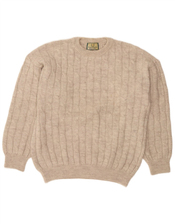 Supermaglia Pull à col rond pour homme Beige Taille L