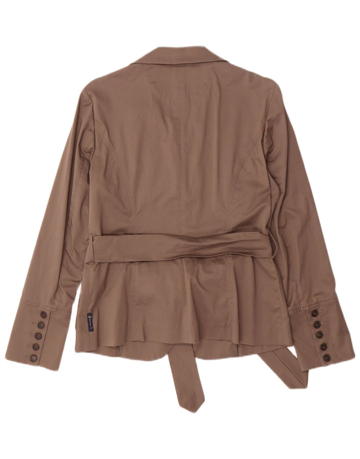 Armani Jeans Veste Blazer 3 Boutons Femme EU 44 XL Coton Marron