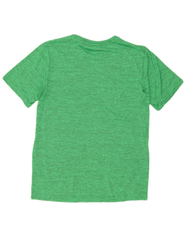 Nike T-shirt Dri Fit pour homme en polyester moucheté vert moyen