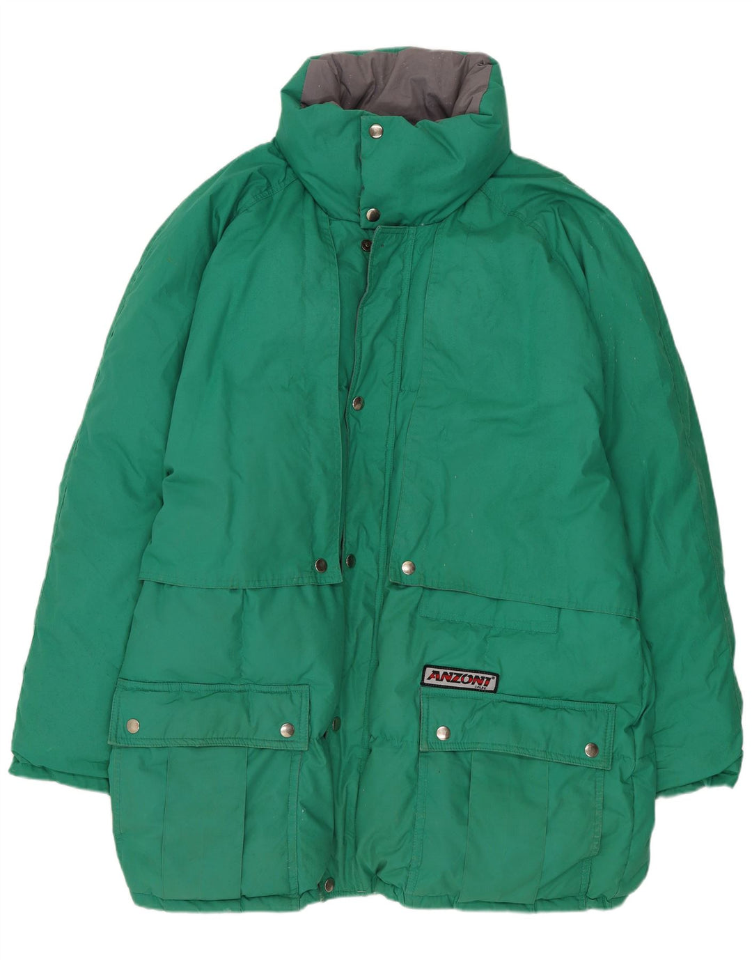 Anzoni Veste matelassée coupe ample pour homme UK 38 Vert moyen Polyester