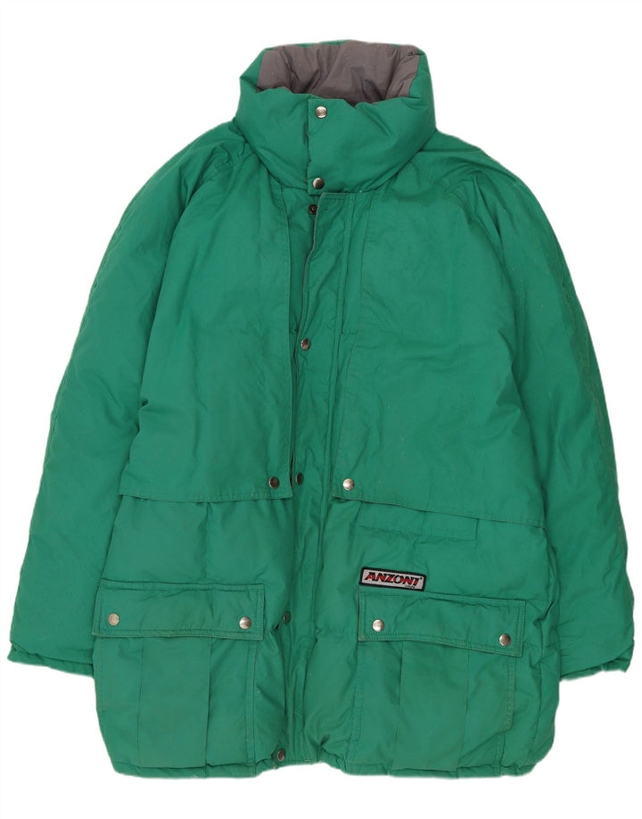 Anzoni Veste matelassée coupe ample pour homme UK 38 Vert moyen Polyester