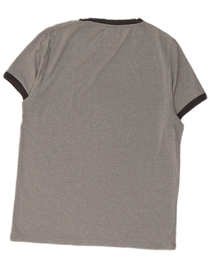 MUSTO T-Shirt Graphique Homme Gris Moyen Moucheté