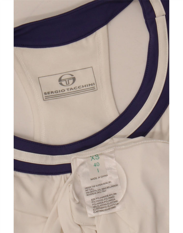 Sergio Tacchini Débardeur Femme UK 4 XS Nylon Blanc