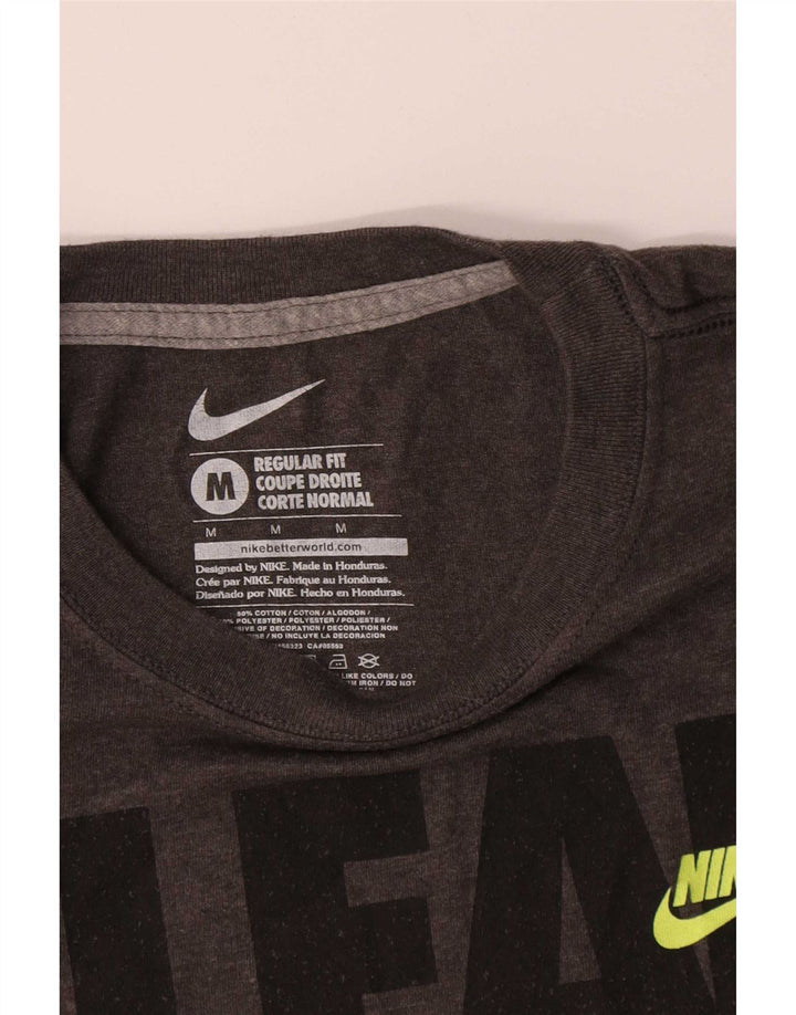 Nike Mens Regular Fit Graphic T-Shirt Top Gris Moyen Moucheté Polyester