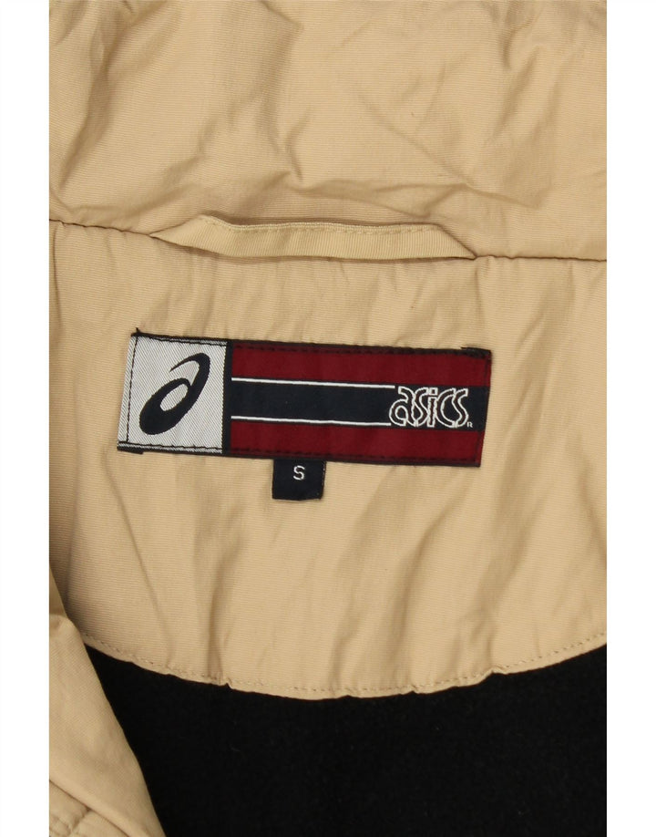 ASICS Veste coupe-vent à capuche pour homme UK 36 Small Beige Polyamide