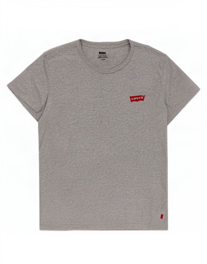 Levi's T-Shirt Top Homme Gris Moyen Moucheté Coton
