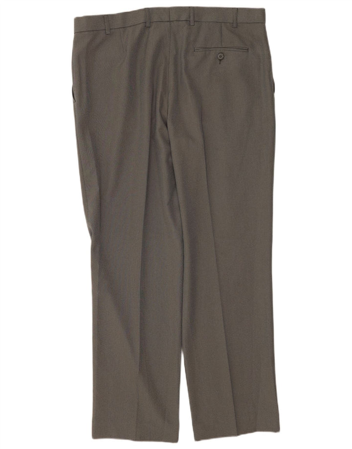 Marks & Spencer Pantalon de costume coupe classique pour homme W38 L31 Gris Polyester