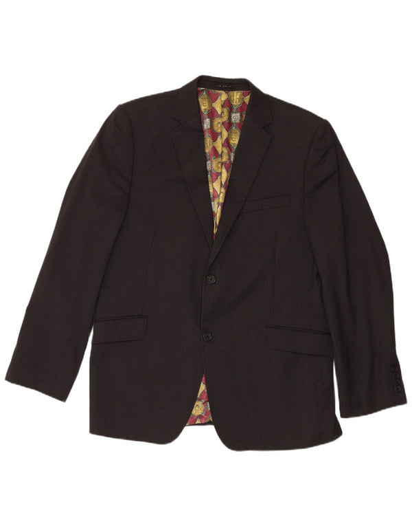 Ted Baker Veste blazer à 2 boutons pour homme UK 44 2XL Laine noire
