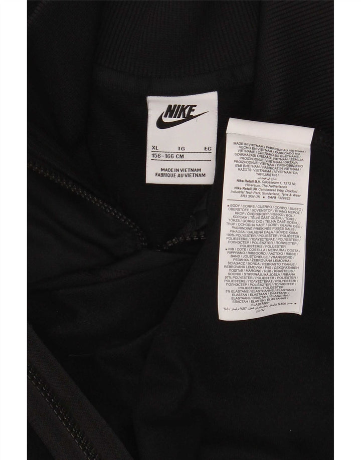 Nike Veste de survêtement courte pour fille 13-14 ans XL Noir Polyester