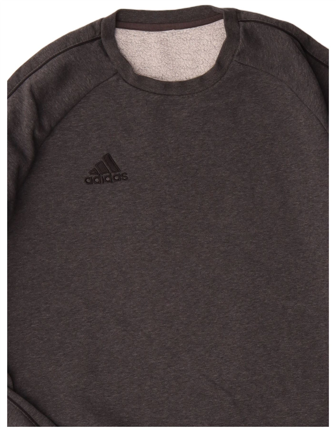 Adidas Mens Sweatshirt Jumper Petit Gris Coton