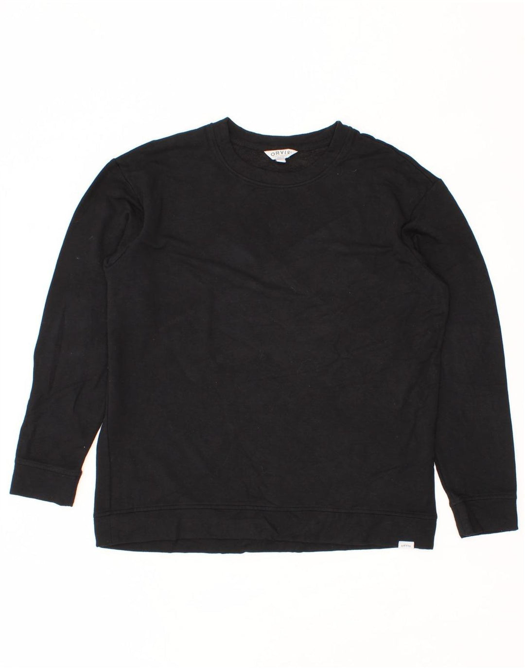 ORVIS Womens Sweatshirt Jumper UK 12 Medium Black Modal Vintage Orvis and Second-Hand Orvis from Messina Hembry 
