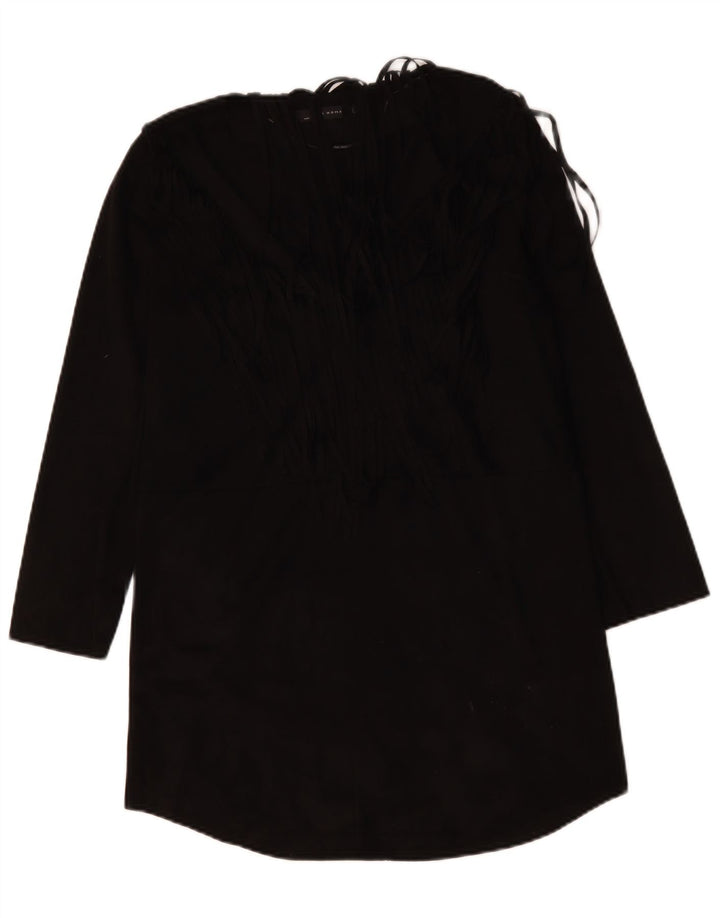 Robe tunique à manches longues pour femme ZARA UK 14 Polyester noir moyen