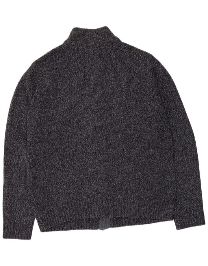 MARKS & SPENCER Pull Cardigan Coupe Régulière pour Homme Grand Bleu Marine Moucheté