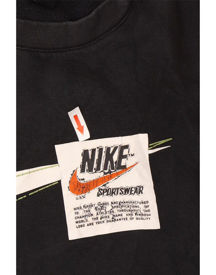 Nike Sweat-shirt graphique en coton noir moyen pour homme