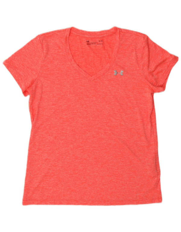 Under Armour T-shirt Heat Gear pour femme UK 14 Rose moyen moucheté