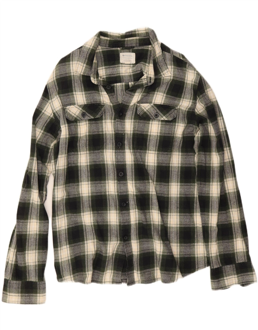 Mountain Warehouse Chemise en flanelle pour homme XL en coton à carreaux vert