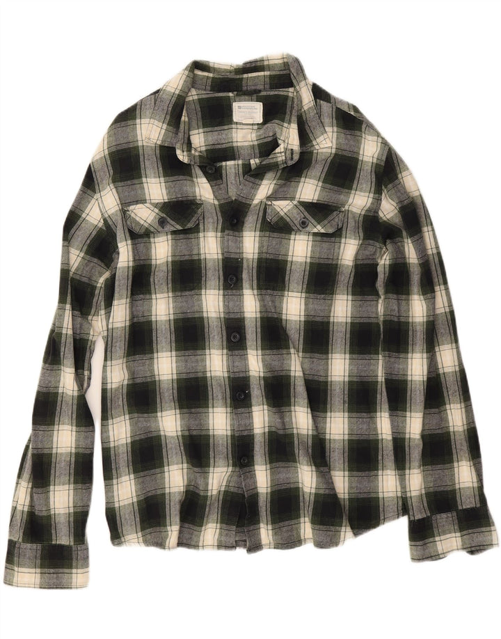 Mountain Warehouse Chemise en flanelle pour homme XL en coton à carreaux vert