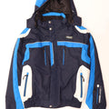 Brugi Veste de Ski à Capuche Homme Large Bleu Colorblock Polyamide