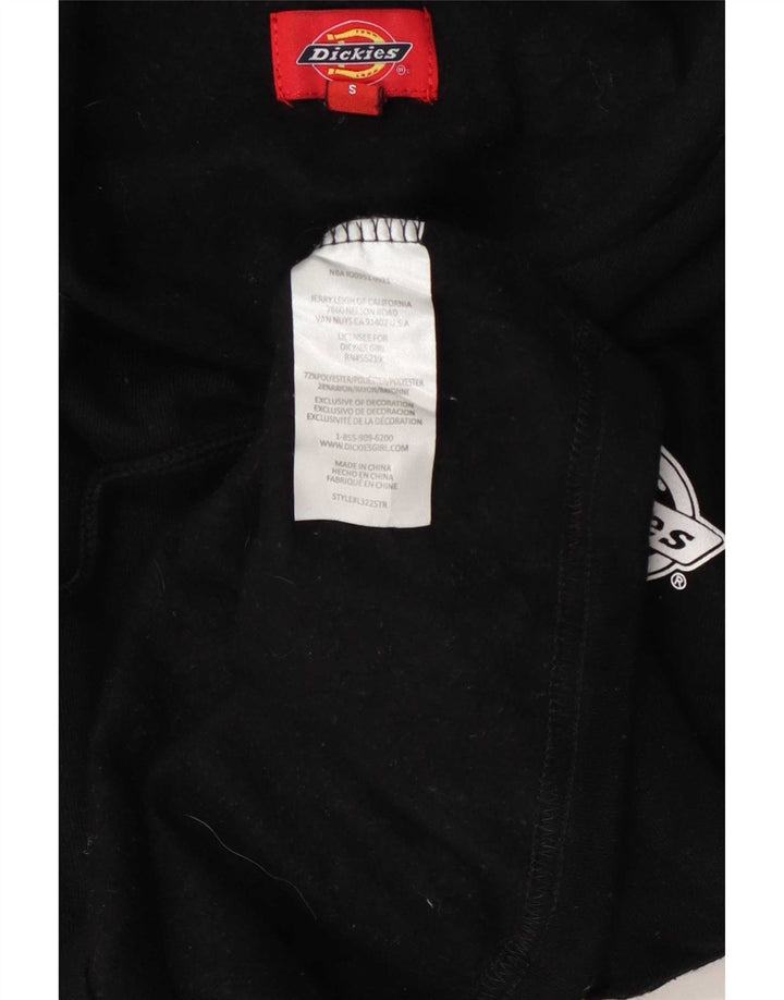 Dickies Pull à capuche court surdimensionné pour femme UK 10 Petit Noir Polyester