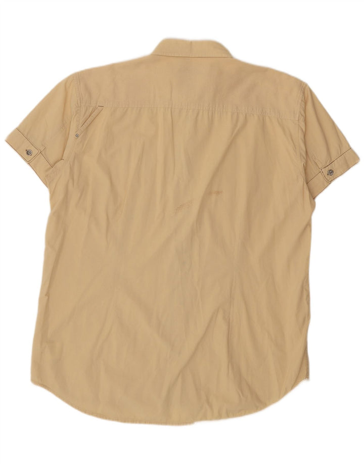 WRANGLER Chemise à Manches Courtes Homme 2XL Coton Beige