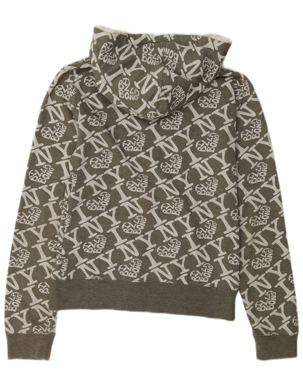 Billabong Pull à capuche zippé graphique pour femme UK 18 XL Coton vert