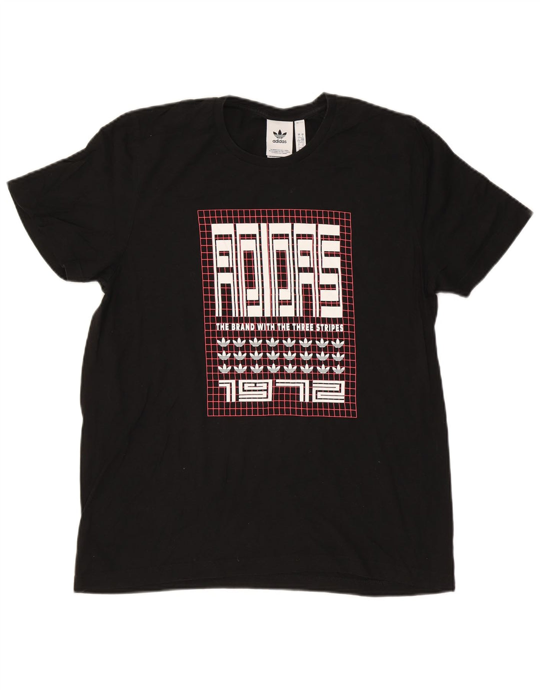 Adidas T-shirt graphique pour hommes, grand, en coton noir