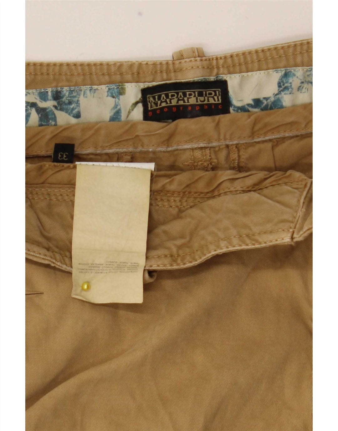 Napapijri Short Cargo Homme W33 Coton Beige Moyen