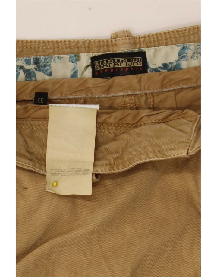 Napapijri Short Cargo Homme W33 Coton Beige Moyen