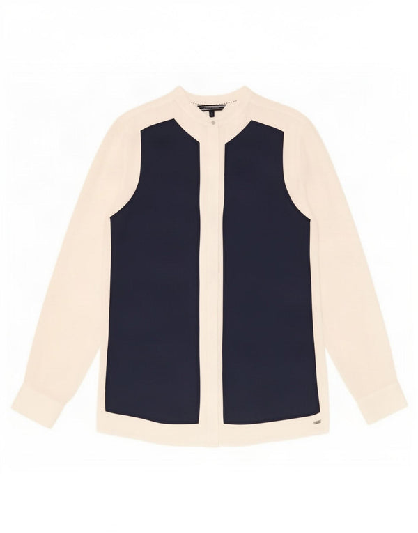 Tommy Hilfiger Chemisier pour femme US 6 Medium Blanc Colorblock