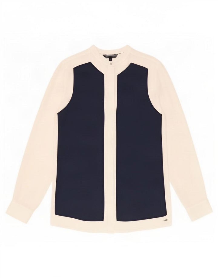 Tommy Hilfiger Chemisier pour femme US 6 Medium Blanc Colorblock