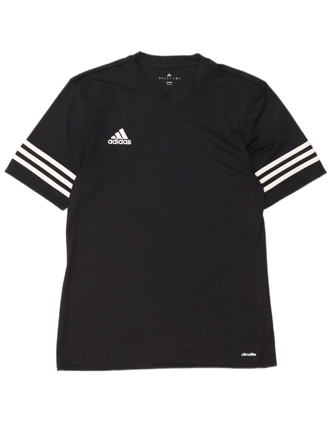 Adidas Hommes Climalite T-Shirt Top Noir Moyen Polyester