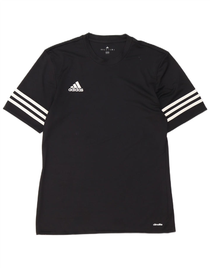 Adidas Hommes Climalite T-Shirt Top Noir Moyen Polyester
