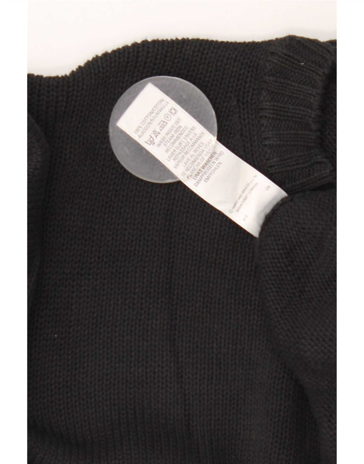 Marks & Spencer Pull à col rond pour homme en coton noir Taille L