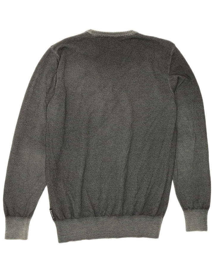 Armani Pull col rond en laine vierge vert moyen homme