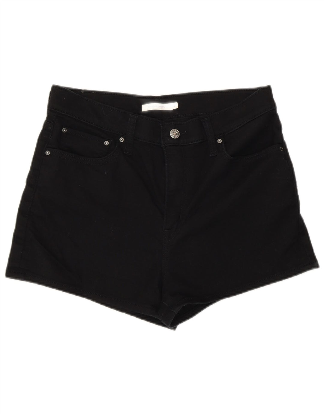 LEVI'S Short en Jean Taille Haute Femme W31 Coton Noir Moyen