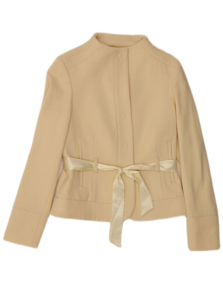GUESS BY MARCIANO Womens Blazer Jacket EU 42 Large Off White Wool