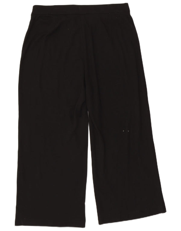 Marks & Spencer Pantalon court pour femme UK 18 XL W36 L26 Noir Viscose
