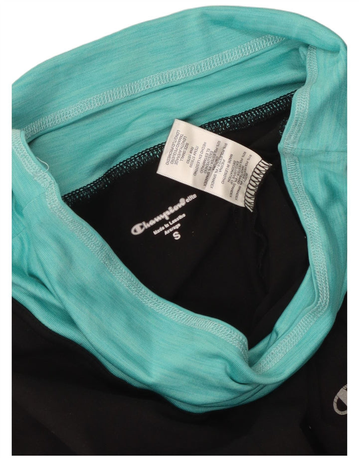 Champion Leggings Femme UK 10 Petit Noir Colorblock Polyester