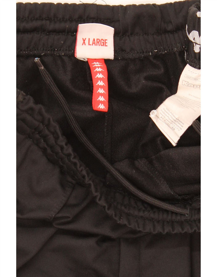 Kappa Pantalon de Survêtement Graphique Homme XL Noir Polyester